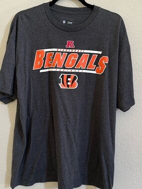 NFL Team Apparel Tee - Gray with White and Red/Blue NFL Shield